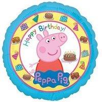 amscan international 3159201 peppa pig happy birthday standard foil ba ...