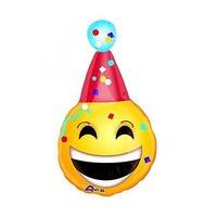 Amscan 3362901 Smiley Birthday Junior Shape Foil Balloons