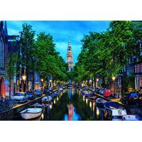 Amsterdam Canal At Dusk 1500 Piece Jigsaw Puzzle