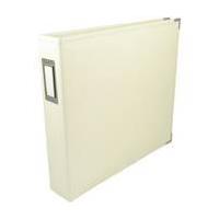 American Crafts Vanilla Classic Faux Leather Ring Album 12 x 12 Inch