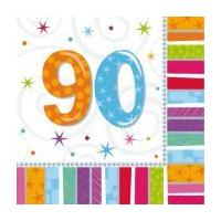 Amscan 90th Birthday Paper Napkins 16 Pack