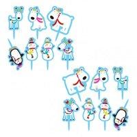 Amscan 15-piece Joyful Snowman Cake Toppers With Flags