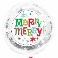 amscan 18 inch merry christmas snowflakes balloon