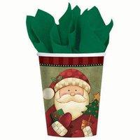 Amscan 266ml Cosy Santa Paper Cu...