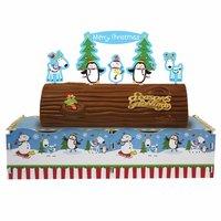 amscan 85 x 34cm joyful snowman christmas cake log stand