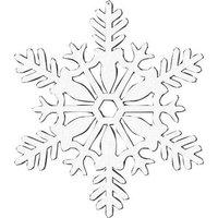 Amscan Glitter Snowflake Hanging Decoration, White