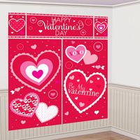 Amscan Valentines Day Large Scene Setters Decorations Kit