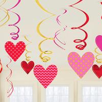 Amscan Valentines Day Value Pack Swirl Decorations