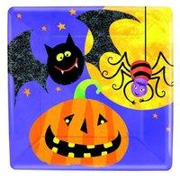 Amscan Plates Creepy Group 8 Pcs 18 Cm, Square Shape