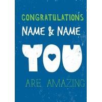 amazing personalised congratulations card