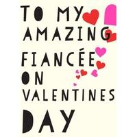 amazing fiance romantic valentines day cardva1041scr