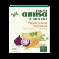 amisa organic gluten free crispbread veggie garden100g 100g