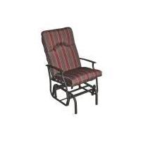 Amalfi Padded Single Glider Chair in Burgundy and Chocolate