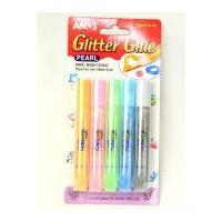 Amos Pearl Glitter Glue Assorted Colours