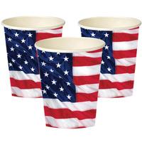 american flag paper party cup