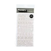 American Crafts Thickers Roller Rink White Letter Stickers