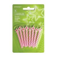 amscan pink star candles 8 pack