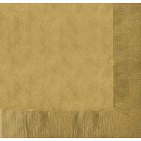 Amscan International Dinner Napkins, Pack Of 20, Gold