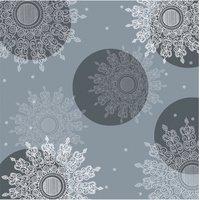 Amscan International Lunch Napkins Crystal, Black And White