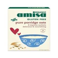 Amisa Organic Gluten Free Porridge Oats Sachets 8 x 27g