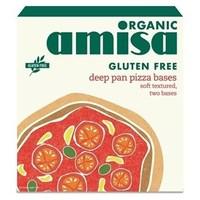 amisa organic deep pan gluten free pizza base 260g