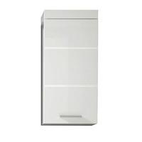 Amanda Wall Mounted White Storage Cabinet With High Gloss Fronts
