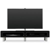 ambri ultra low board gloss black lcd tv stand with flip drawer