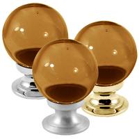 amber round glass cabinet knobs