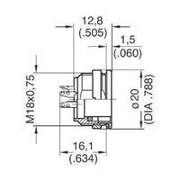 Amphenol C091 31N008 100 2 Circular Connector Nominal current: 5 A Number of pins: 8 DIN