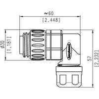 Amphenol C016 30K006 100 10 Cable Connector Angled C16-1 Number of pins: 6+PE