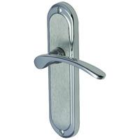 Ambassador Door Handle Pair Jupiter Split Finish-Bathroom Set