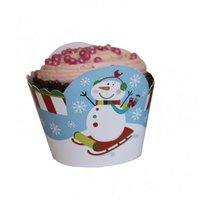 Amscan Joyful Snowman Cup Cake Wraps