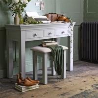 amberley grey painted dressing table stool