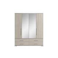 Amalfi 4 Door Centre Mirror Gents Wardrobe