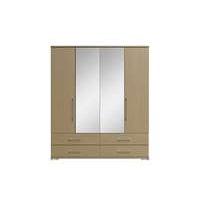Amalfi 4 Door Centre Mirror Gents Wardrobe