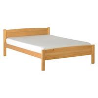amber wooden bed frame double white