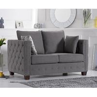 amelie grey fabric two seater sofa