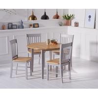 amalfi oak and grey extending dining table with chairs