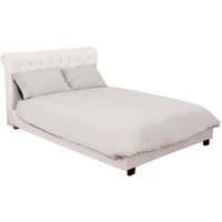 Amalfi White Faux Leather Bed Double