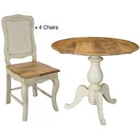 Amberly Dining Set - Round with 4 Chairs