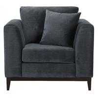 amigo velvet armchair slate