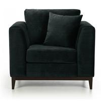 Amigo Velvet Armchair, Forest Green