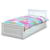 Amani Mission 3FT Single Wooden Bed - White