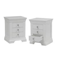 amberley grey painted set of 2 bedsides