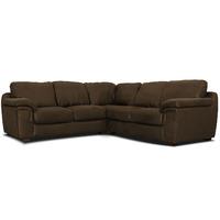 amy fabric corner sofa rhino brown