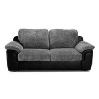 amy 3 seater fabric sofa jumbo slate rhino black 3 seater
