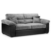 Ameba 3 Seater Sofa Black and Slate