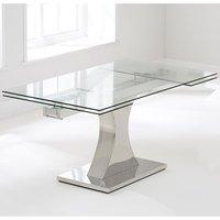 Amber 160cm Glass Extending Dining Table