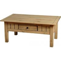 amitola 1 drawer coffee tables in natural oak wax