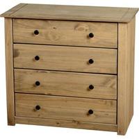 amitola 4 drawer chest in natural oak wax